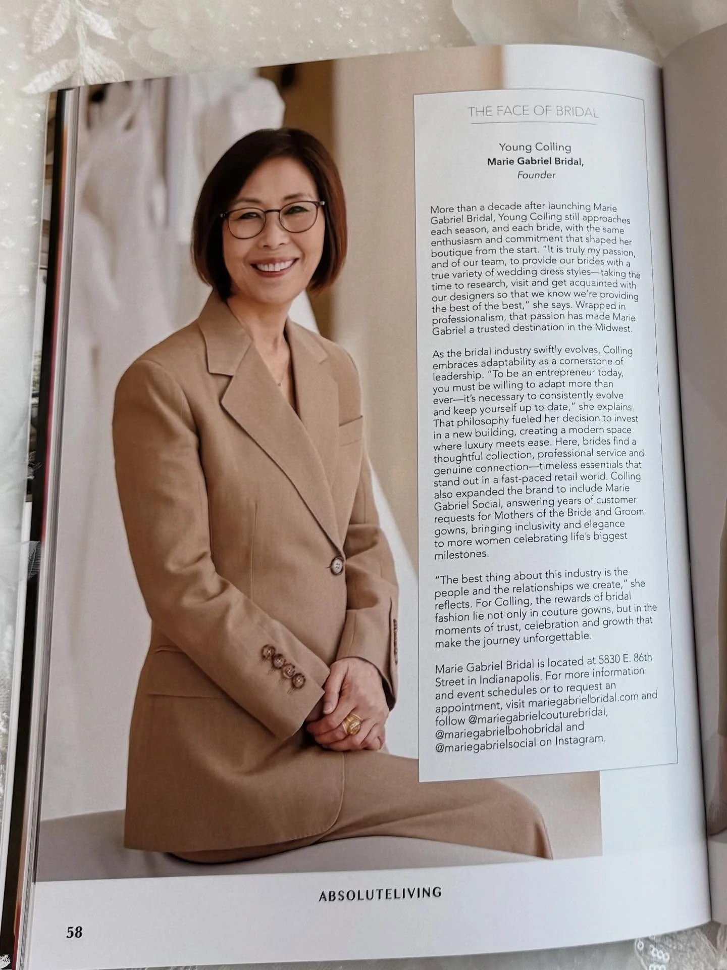 Proud to have our founder & owner, Young, featured in @absolutemagazine’s issue highlighting women shaping the future of business in Indianapolis and beyond ❤️✨ 
We already knew she’s an extraordinary entrepreneur & leader - so we