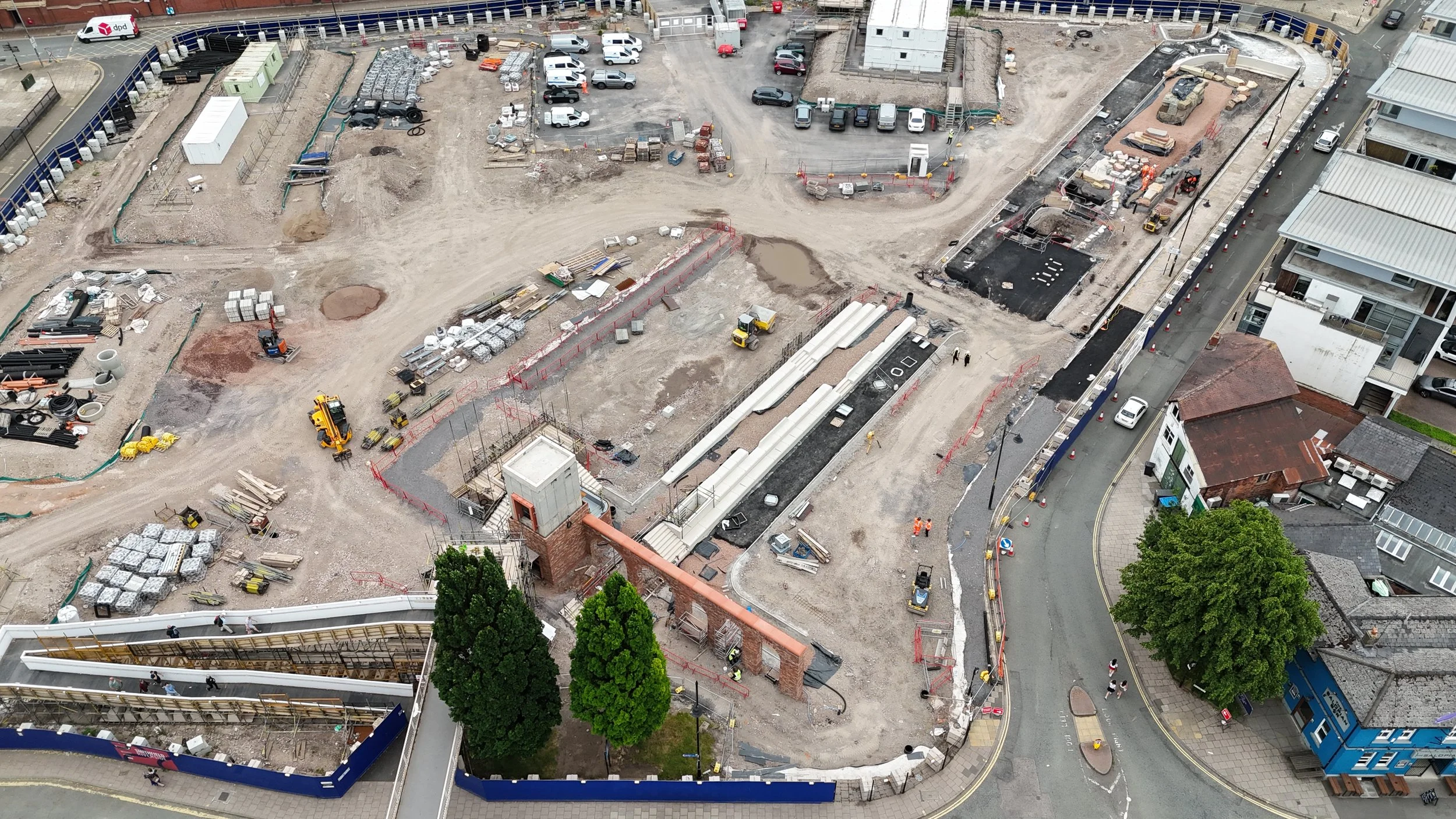 Drone image of Riverside Gardens