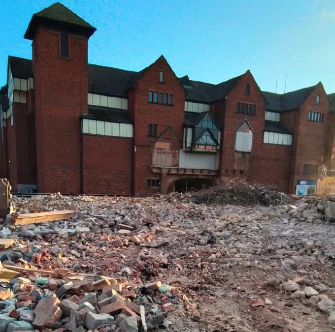 image of rubble from a demolition site