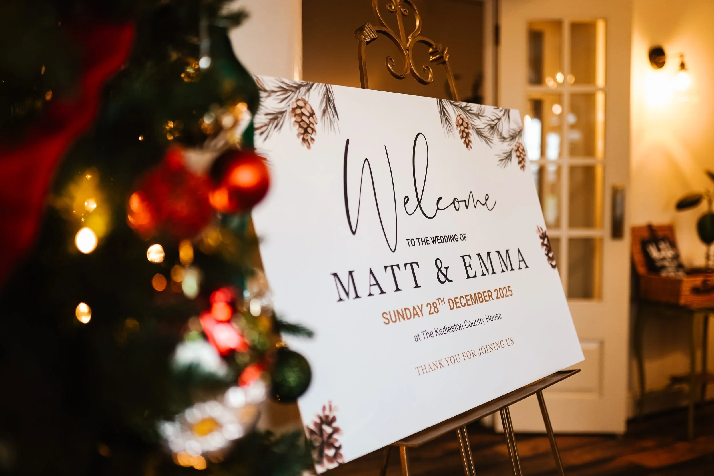 Christmas and Winter Twilight Wedding Venue inspiration Derbyshire