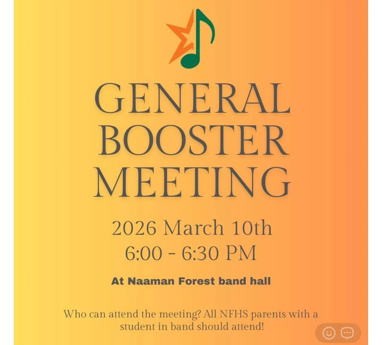REMINDER! We need all band parents to come out tonight for our elections meeting. Please come help shape your child&rsquo;s future!
