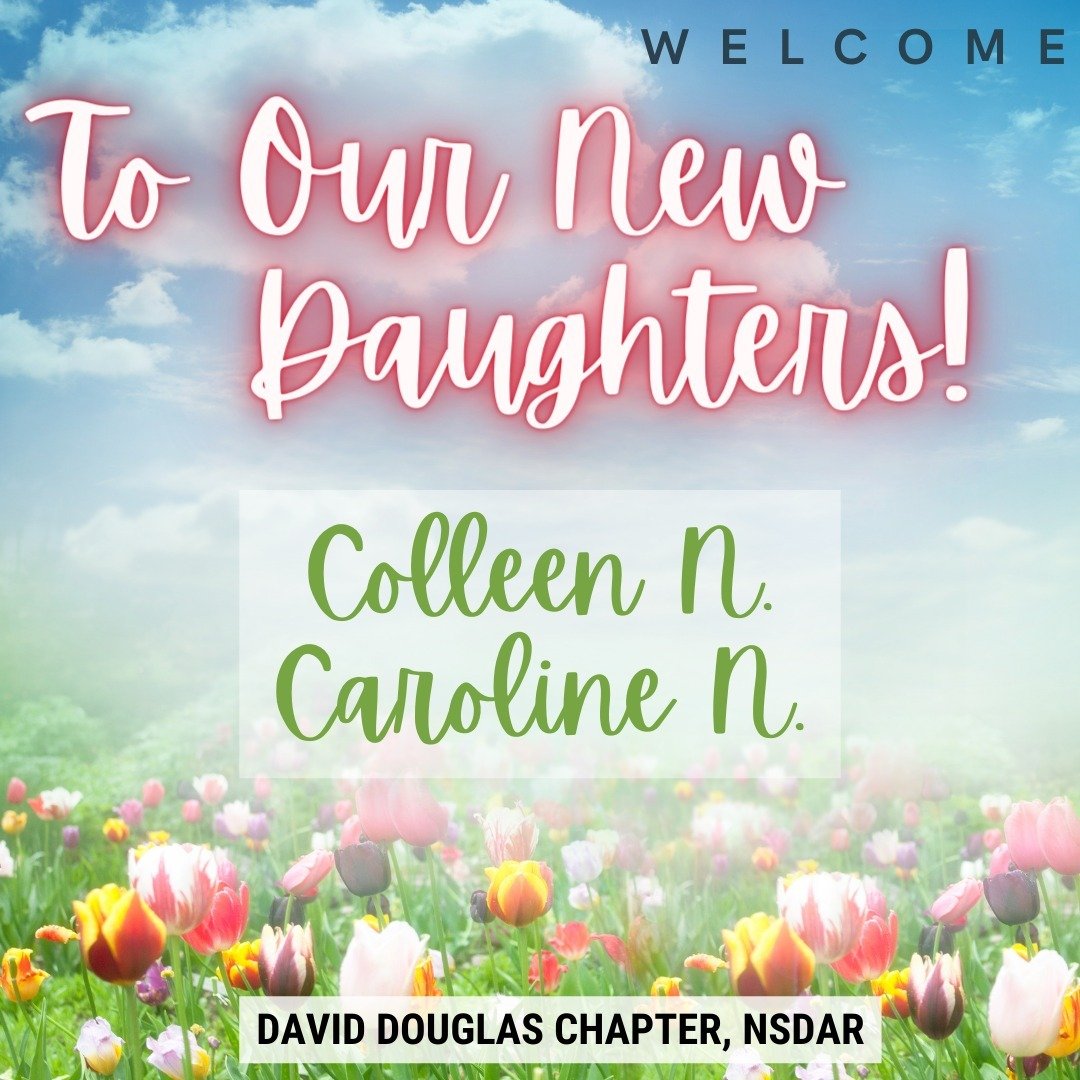 HUZZAH! 🎉 We are honored that Colleen N. and Caroline N. are now DAR Daughters and members of David Douglas 🌲 Chapter. ❤️ 

👉 How does one join the Daughters of the American Revolution? Any woman 18 years or older, regardless of race, religion or 