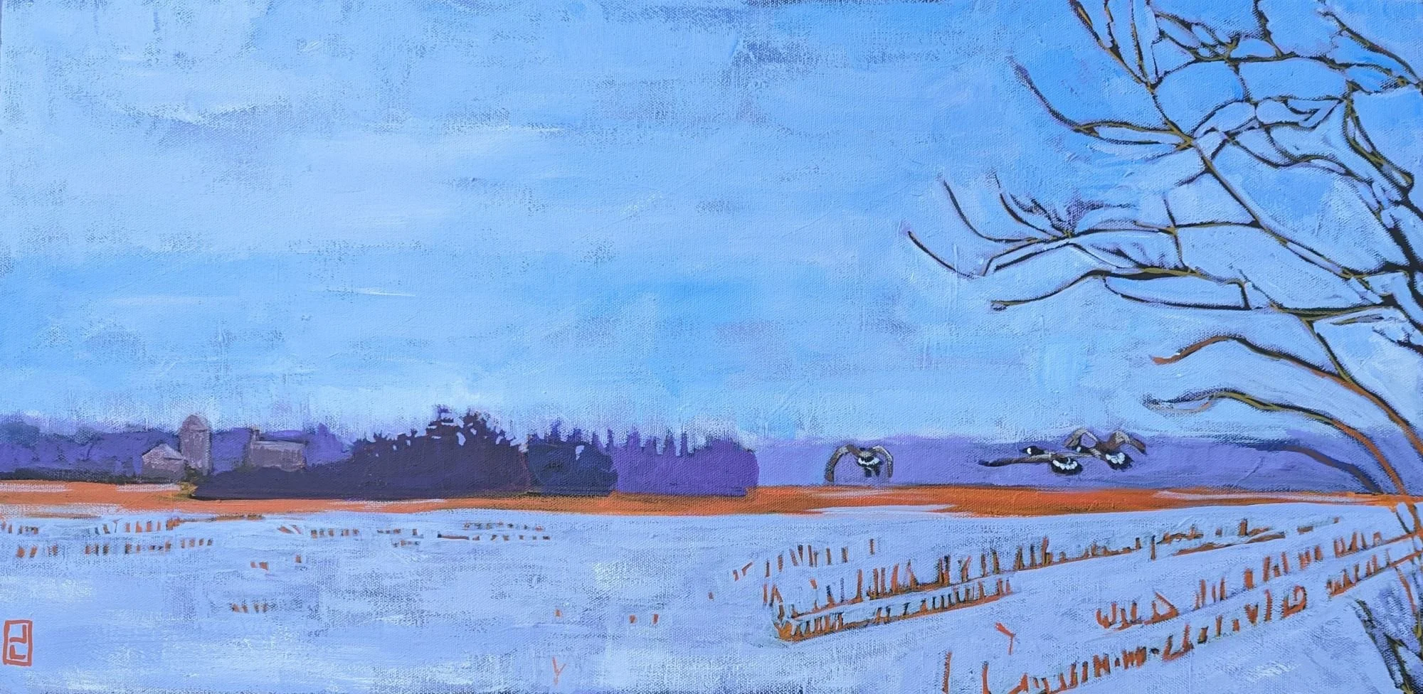 Corn Field. 15x30x1.5 acrylic SOLD