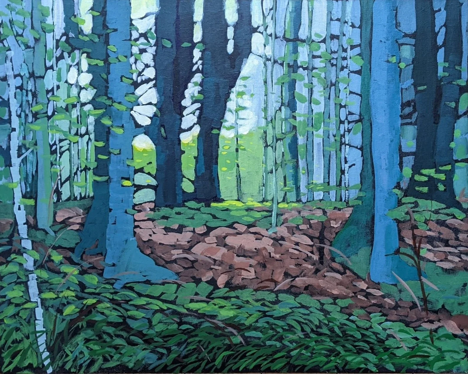 Fairytale Forest 16x20 acrylic (canvas board) SOLD