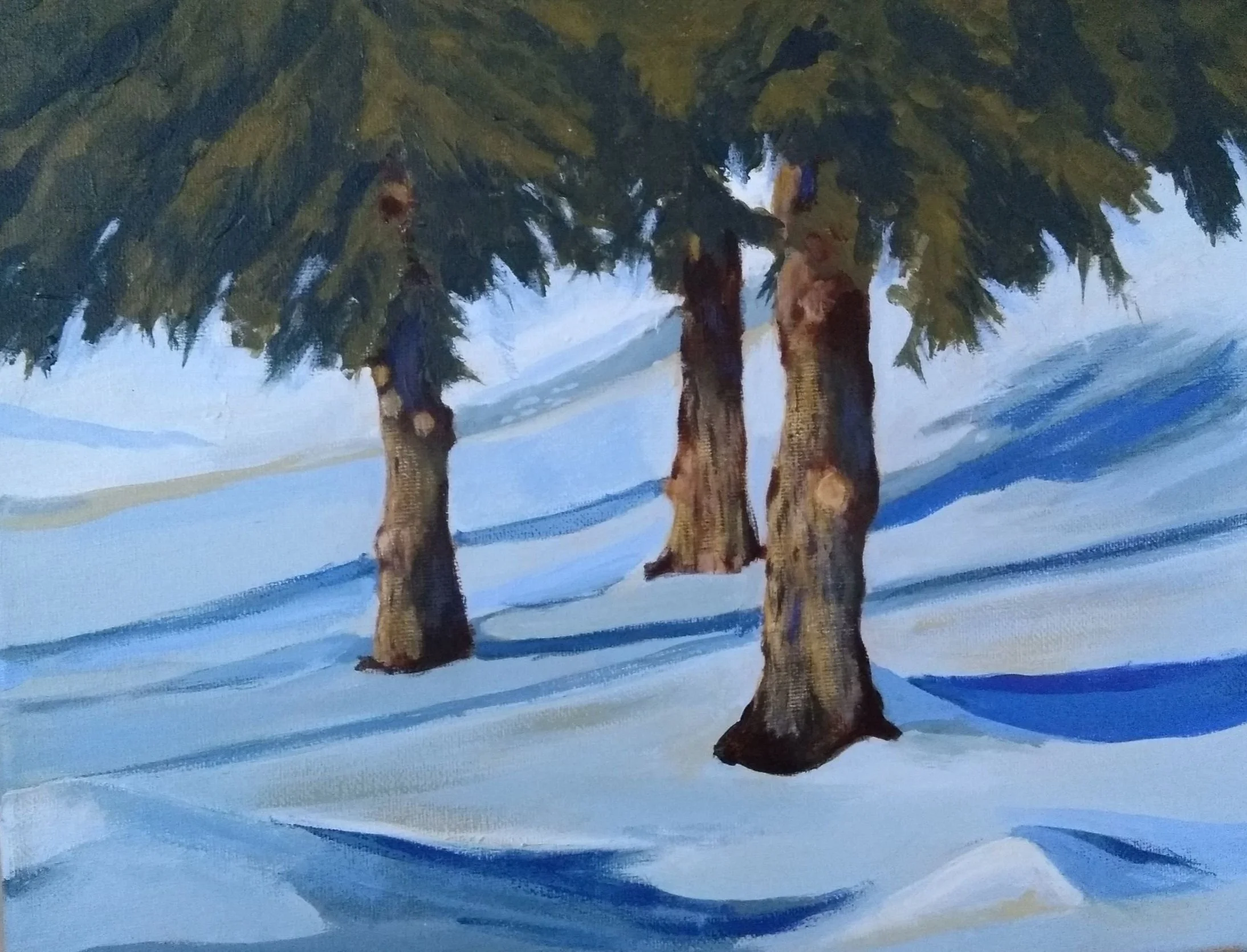 Huntsville winter sun acrylic SOLD