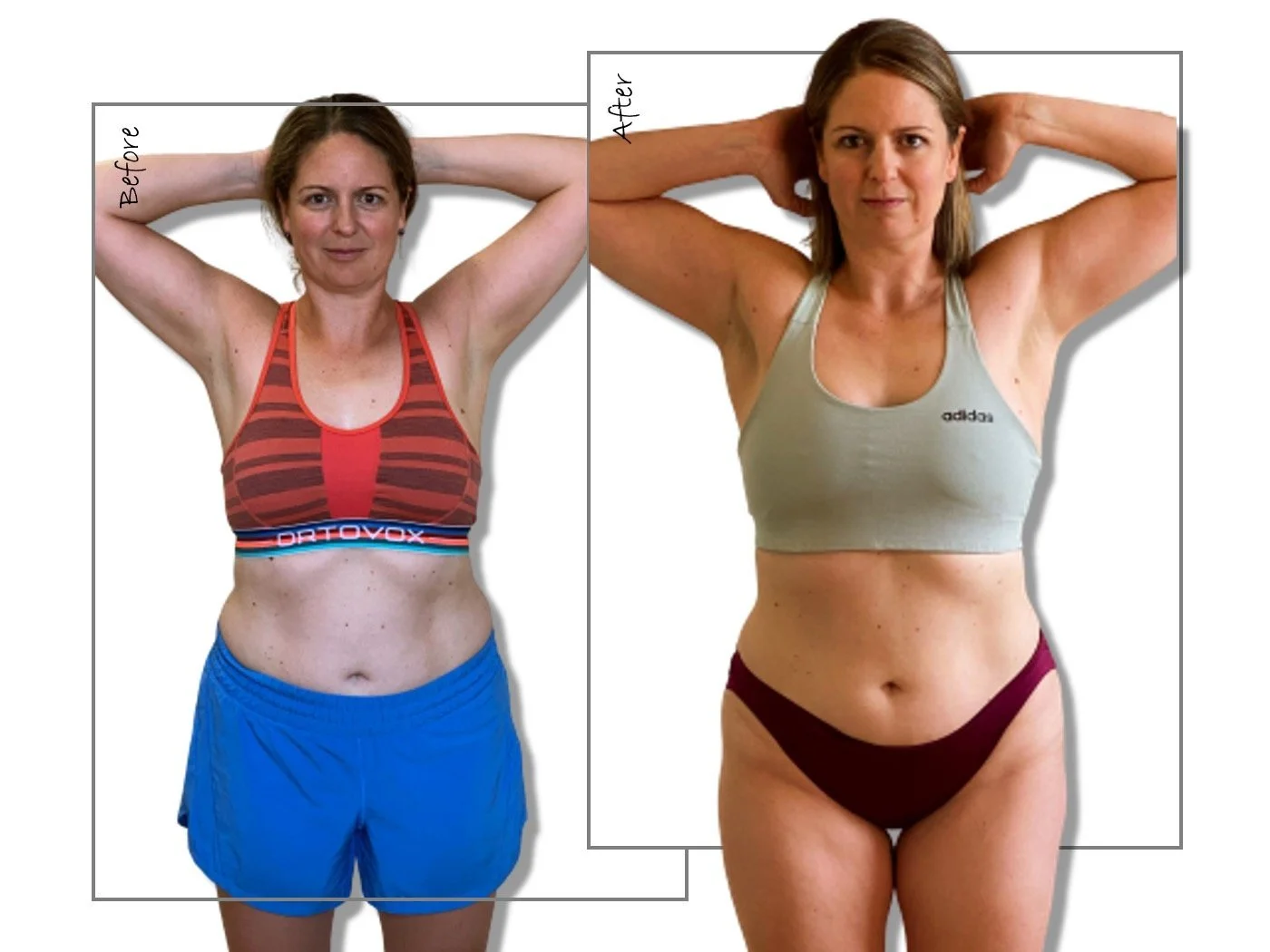 Before and after general fitness program.