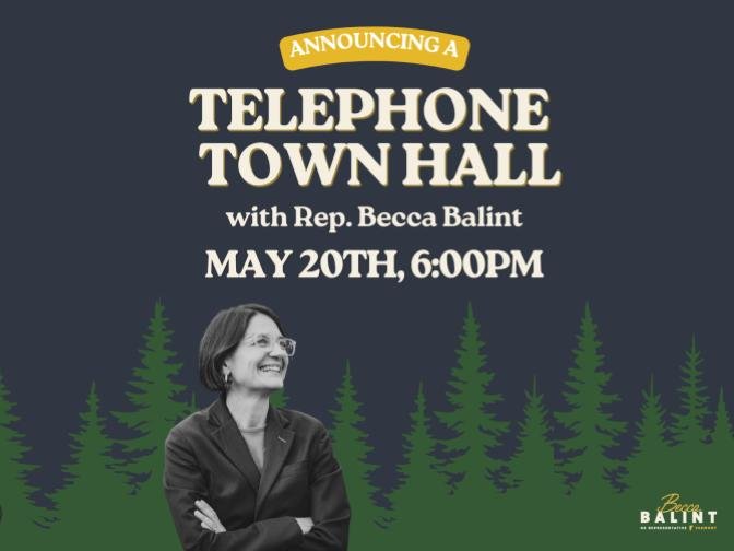 Telephone Town Hall with Becca Balint