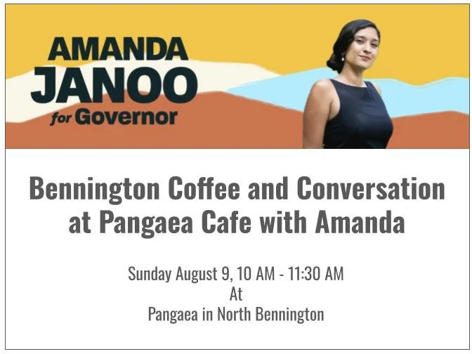 Bennington Coffee and Conversation at Pangaea Cafe with Amanda