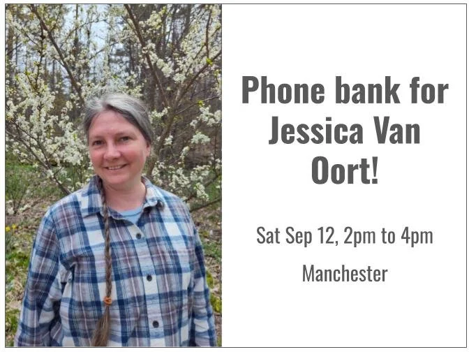 Phone bank for Jessica Van Oort