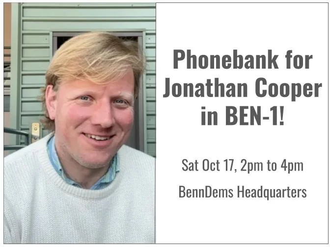 Phone bank for Jonathan Cooper
