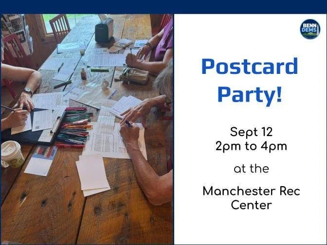 Postcard Party for Local Candidates