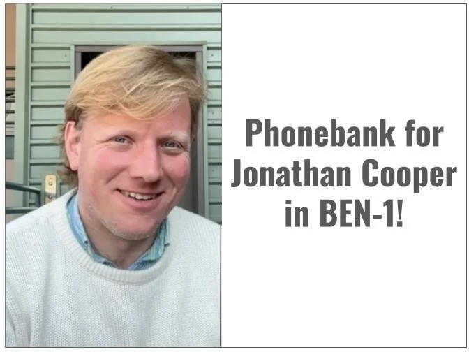 Bennington-1 Virtual Phone Bank Shifts for Jonathan Cooper