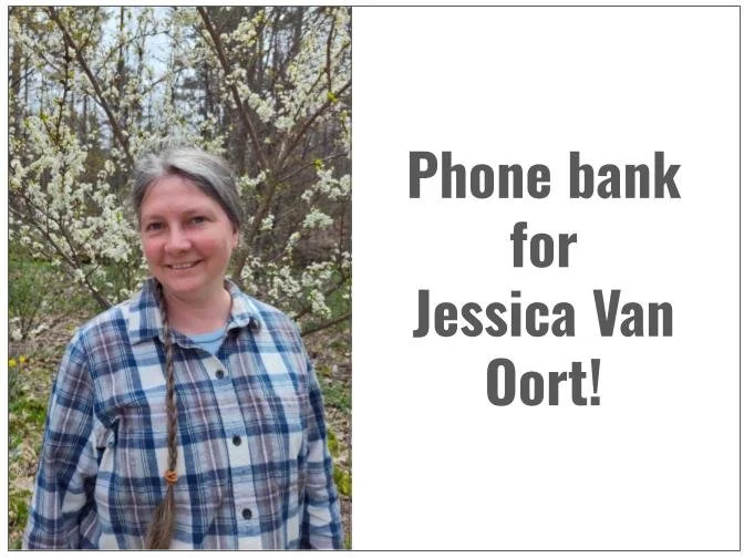 Rutland-Bennington Virtual Phone Bank Shifts for Jessica Van Oort