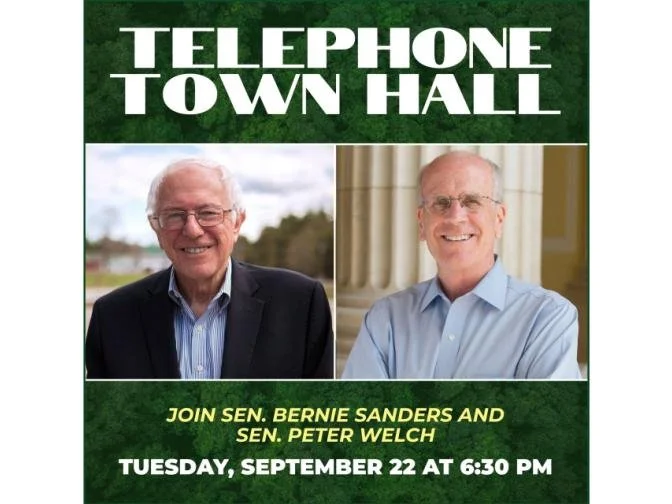 Telephone Town Hall with Senators Sanders and Welch