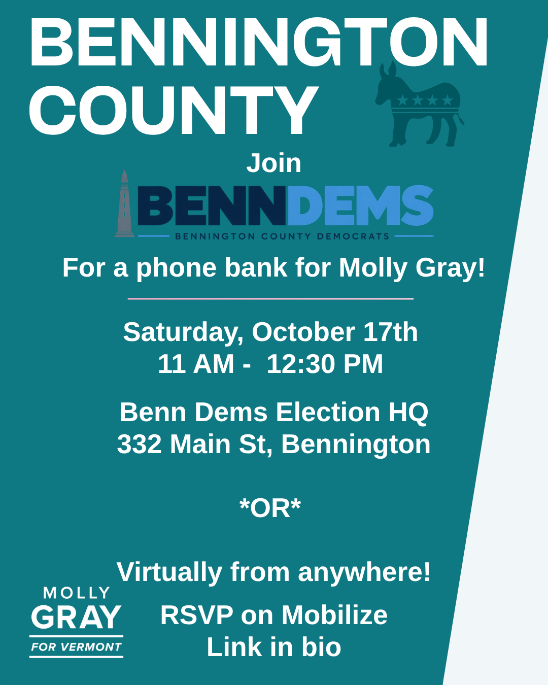 BennDems Phone Bank for Molly Gray