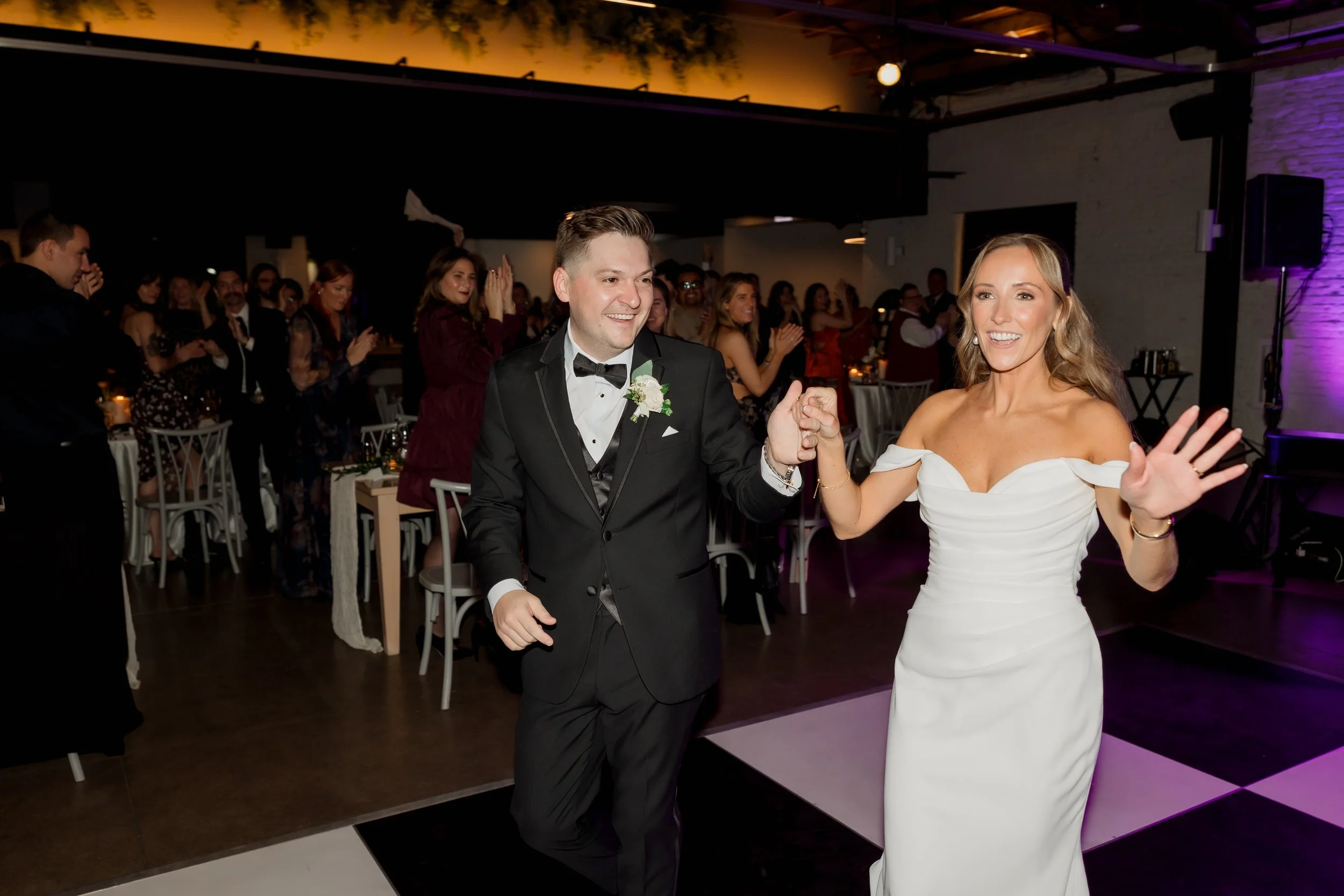 Bride and groom dance at their Chicago wedding reception at Walden Chicago
