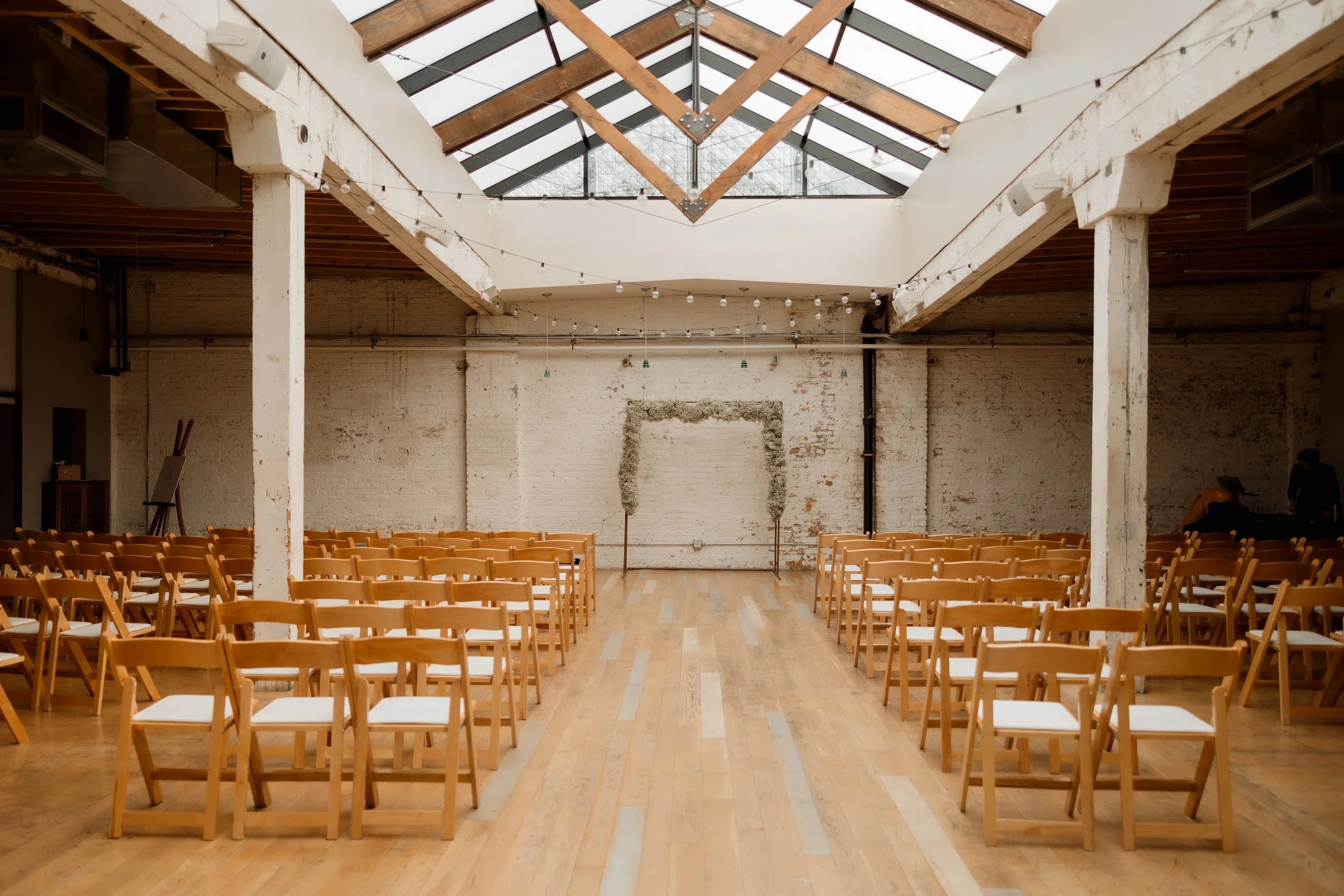 Indoor wedding ceremony at The Joinery in Chicago