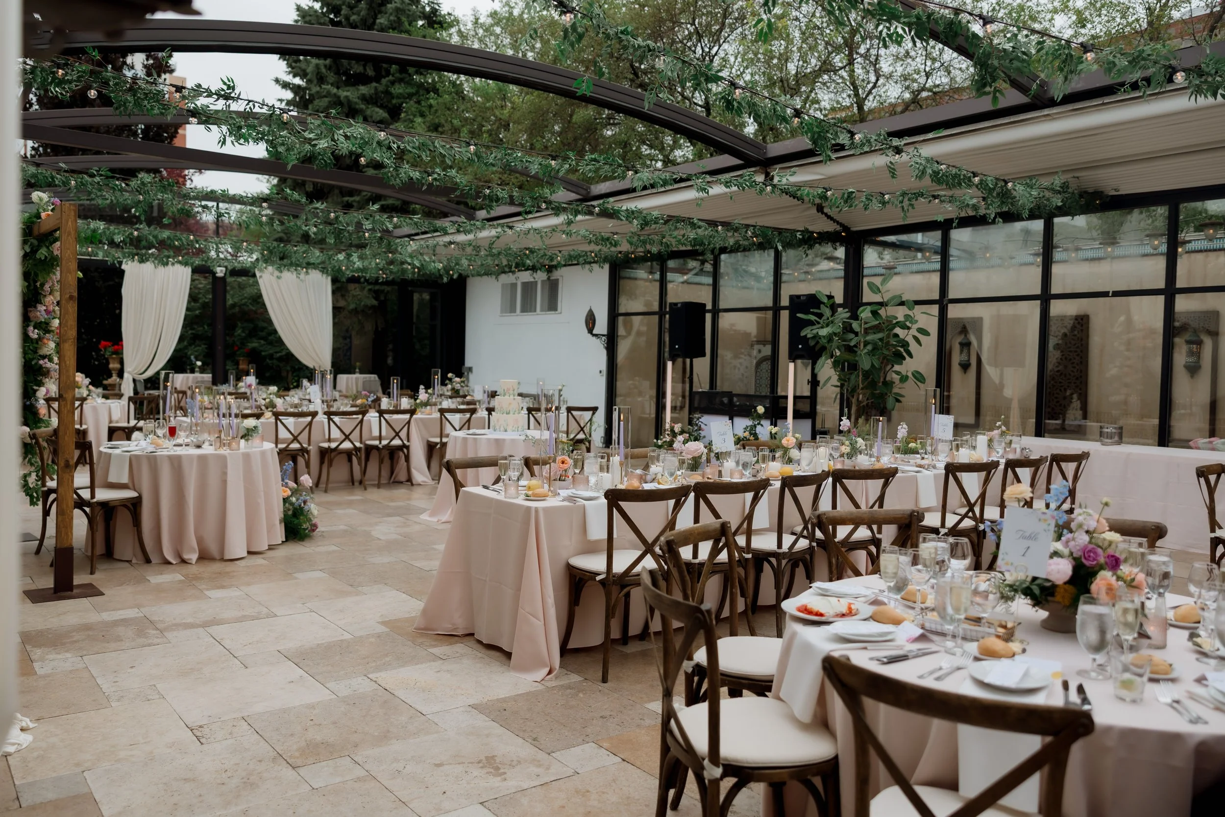 La Pergola Galleria Marchetti wedding reception