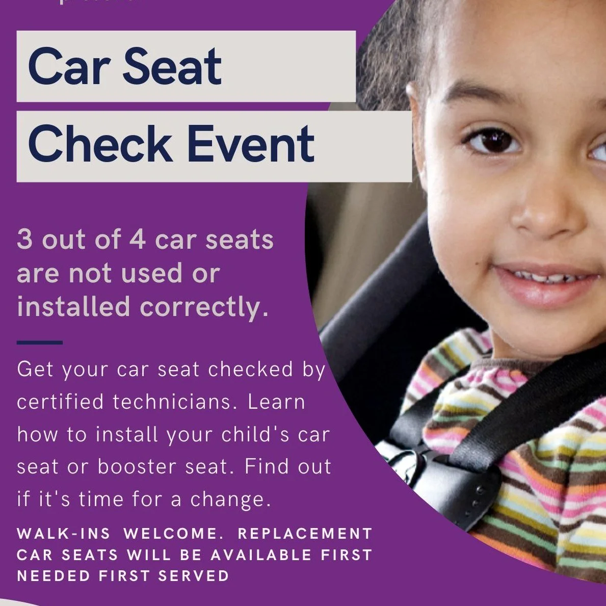 We will be open late on Wednesday October 8th from 4:00pm-7:00pm to encourage families to visit the Safe Kids West MI Car Seat Check Event! 

For more information, please visit the event page here: https://www.facebook.com/share/19rvTRXLKg/