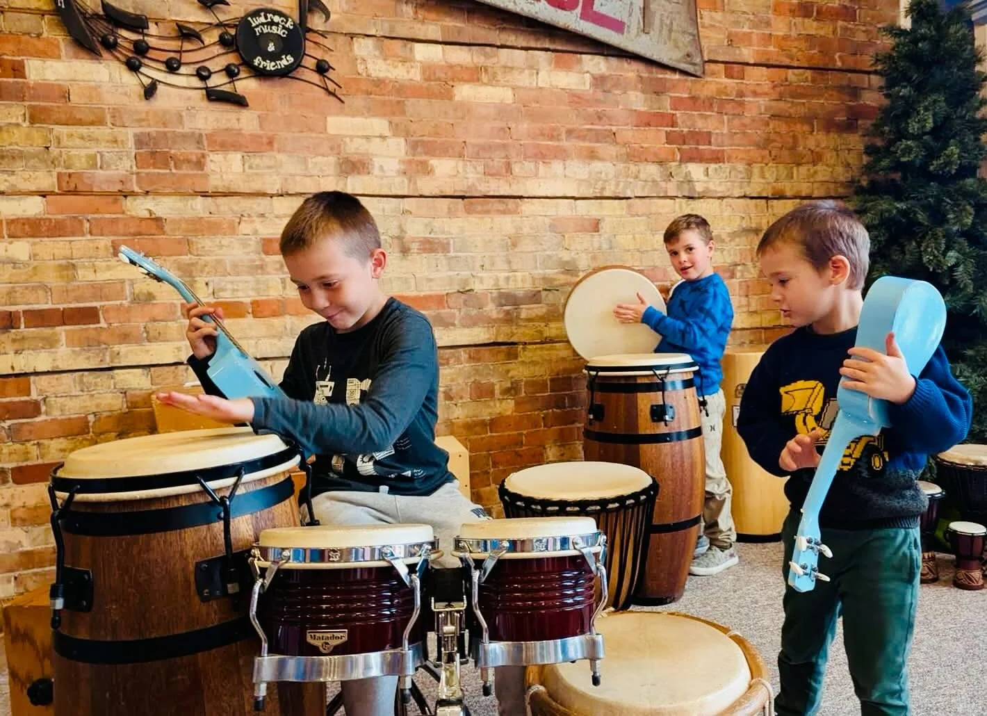 Playing musical instruments is crucial for children as it enhances cognitive development, emotional well-being, social skills, and fosters creativity. 
🎸🪘🎹🥁
Hours open:
Thursday & Friday 9:30-1:00
Saturday 9:30-5:00
Sunday 12:00-4:00