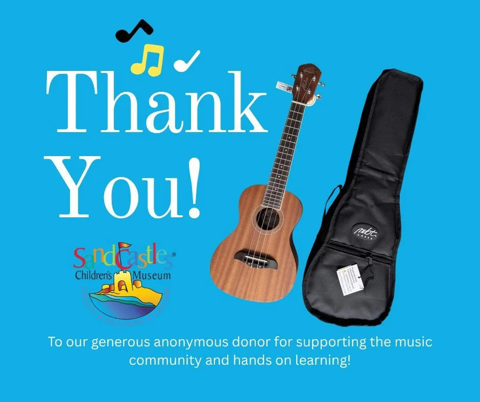 A heartfelt thank-you to a generous anonymous donor who has shared the gift of music with our community!

Thanks to their thoughtful donation of ukuleles, children at the museum will have more opportunities to explore sound, rhythm, and creativity th