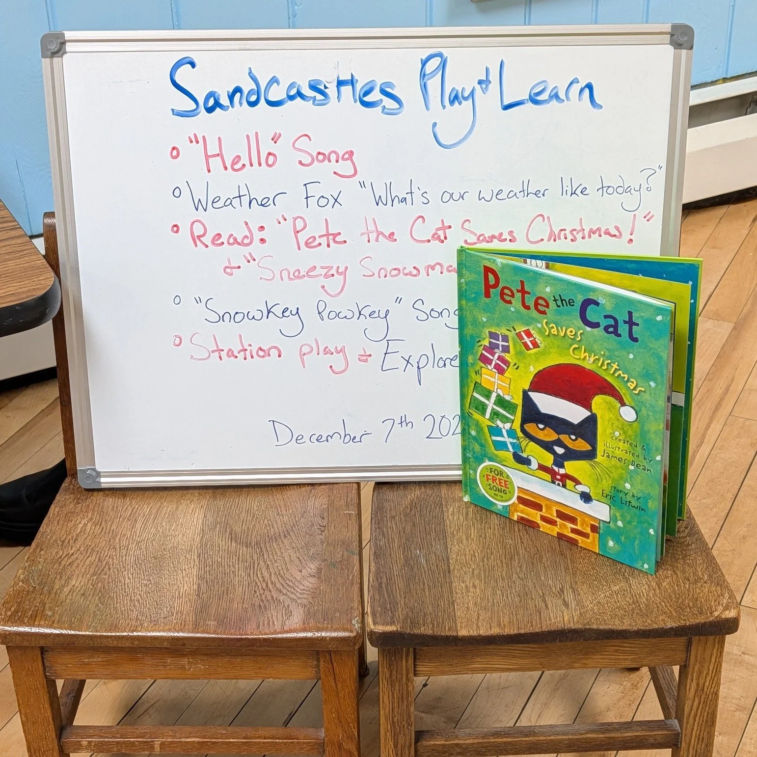 Thank you for joining us for our &quot;Pete the Cat Saves Christmas!&quot; Play and Learn today! Our next Play and Learn is on December 21st at 1:00pm. You can register by visiting our event page: December GSC Play and Learn: Pete the Cat Saves Chris