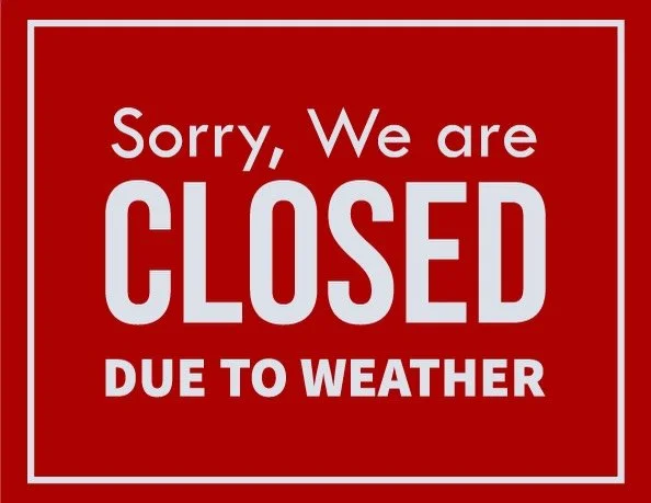 Due to the weather we will be closed today! 💨 Thursday 01/15/26.