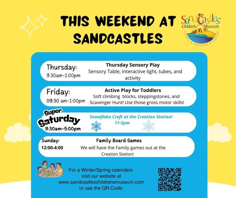 This week, we have an exciting lineup of activities planned for the weekend. 
On Thursday, we will be hosting Sensory Day. 
We are thrilled to introduce our new toddler Climbing Equipment on Friday, made possible by a generous grant from JCI Ludingto