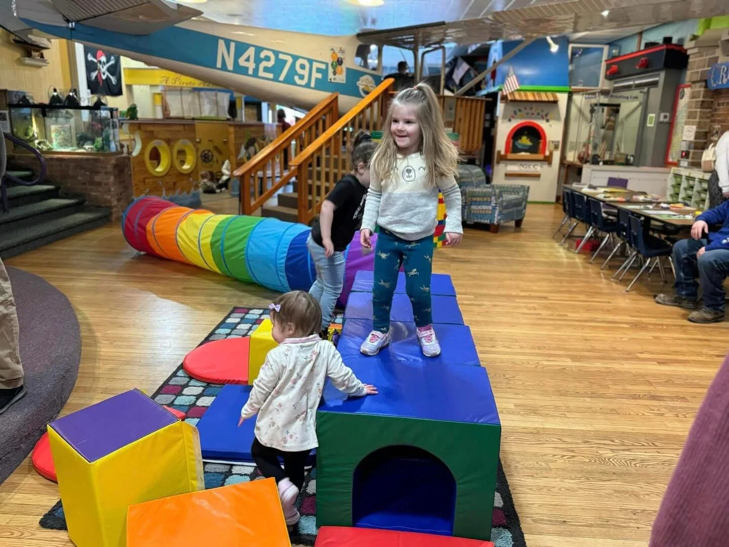 Warm Indoor Active play today! Open Fridays 9:30-1:00!