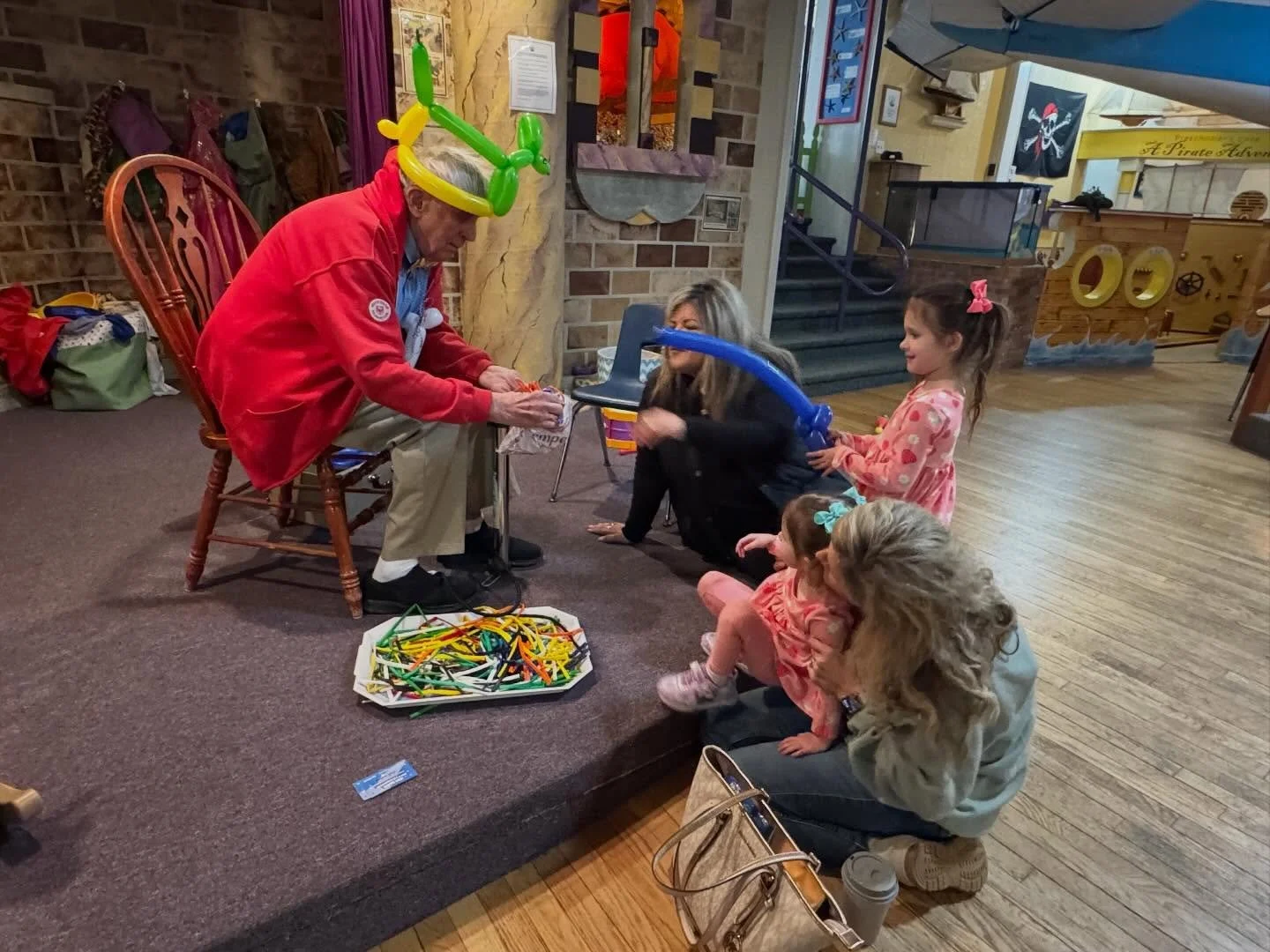 Today John Marek with his balloon creations! Thank you for volunteering as usual! 🎈🎈🎈