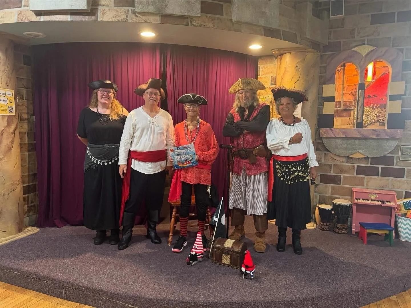 Come dress like a pirate today! Join us as the Lakeshore Pyrate Heads club reads and acts out a story for us! They will be here at 11:00. We will also have a pirate craft at the creation station! 
To check out all our events go to the website at: san