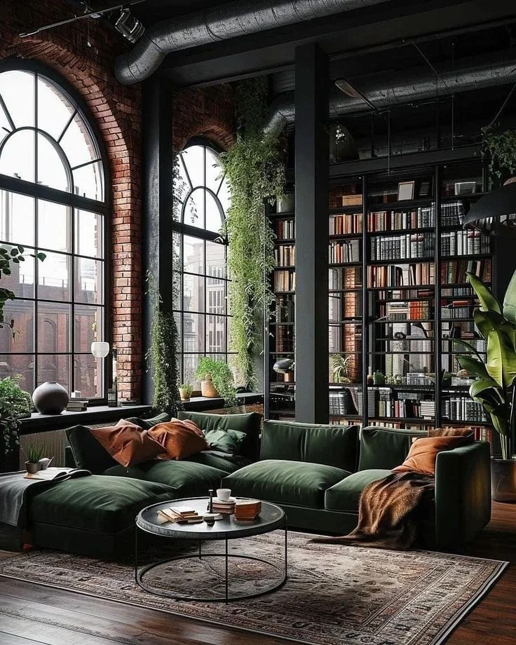 Dark Moody Loft Interior Style with Black Metal finishes