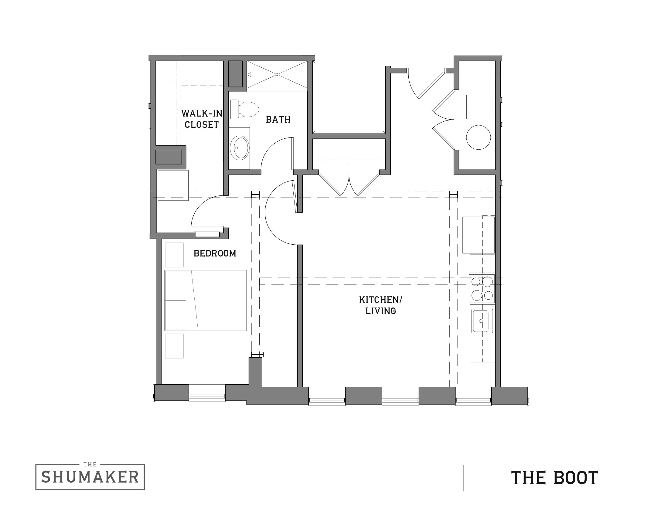 The Boot | 686 sq ft
$1440-$1470