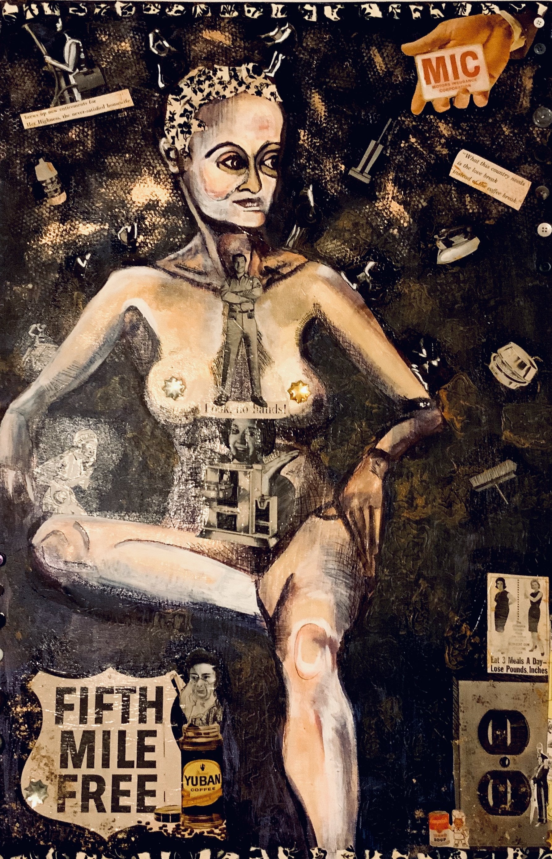 "Fifth Mile"
Collage Mixed Media, Acrylic Glaze