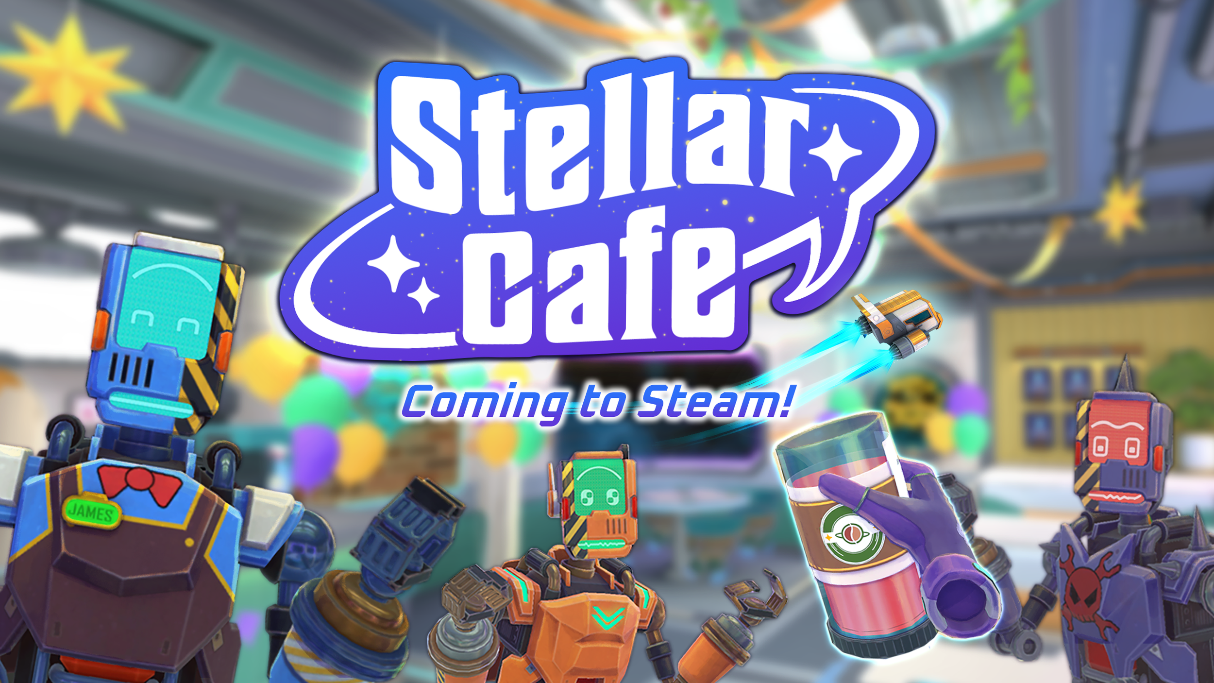 Stellar Cafe Key Art - Coming to Steam