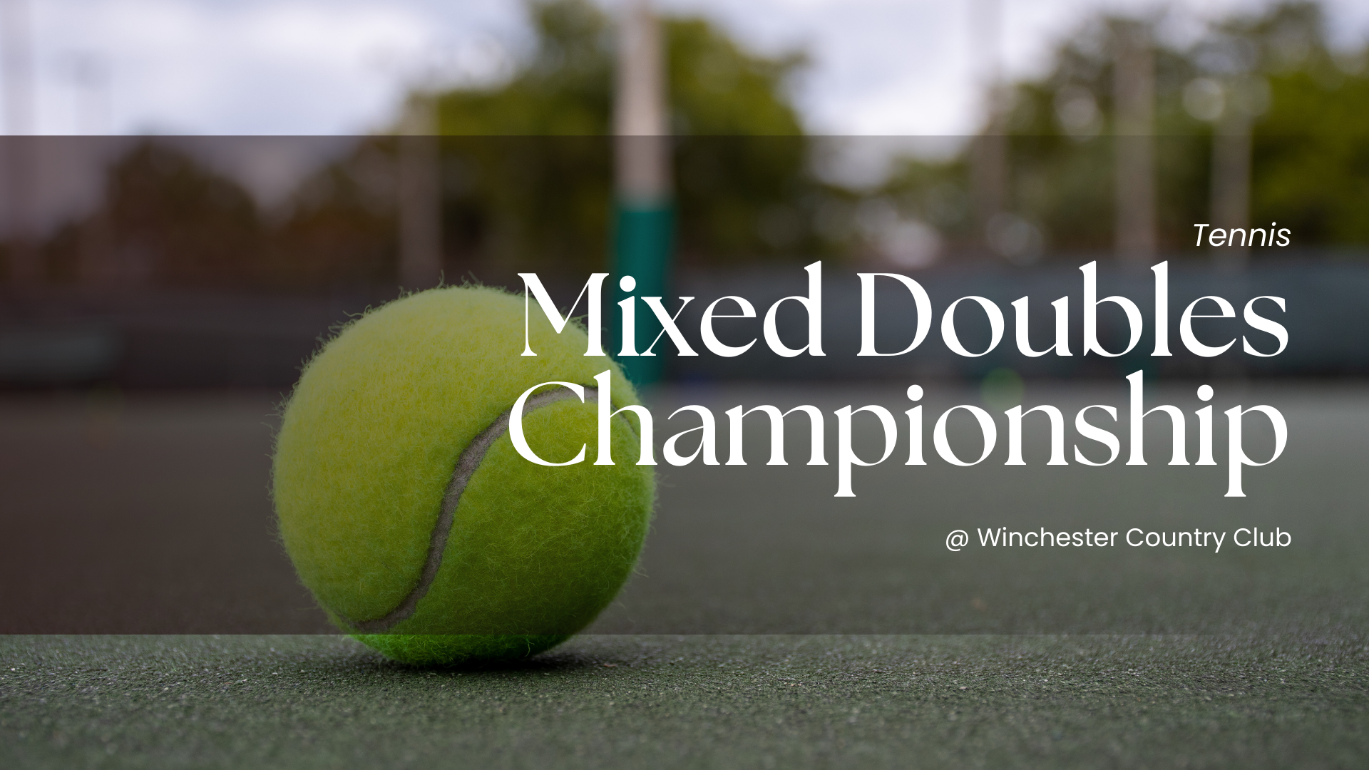 Tennis: Mixed Doubles Championship Registration
