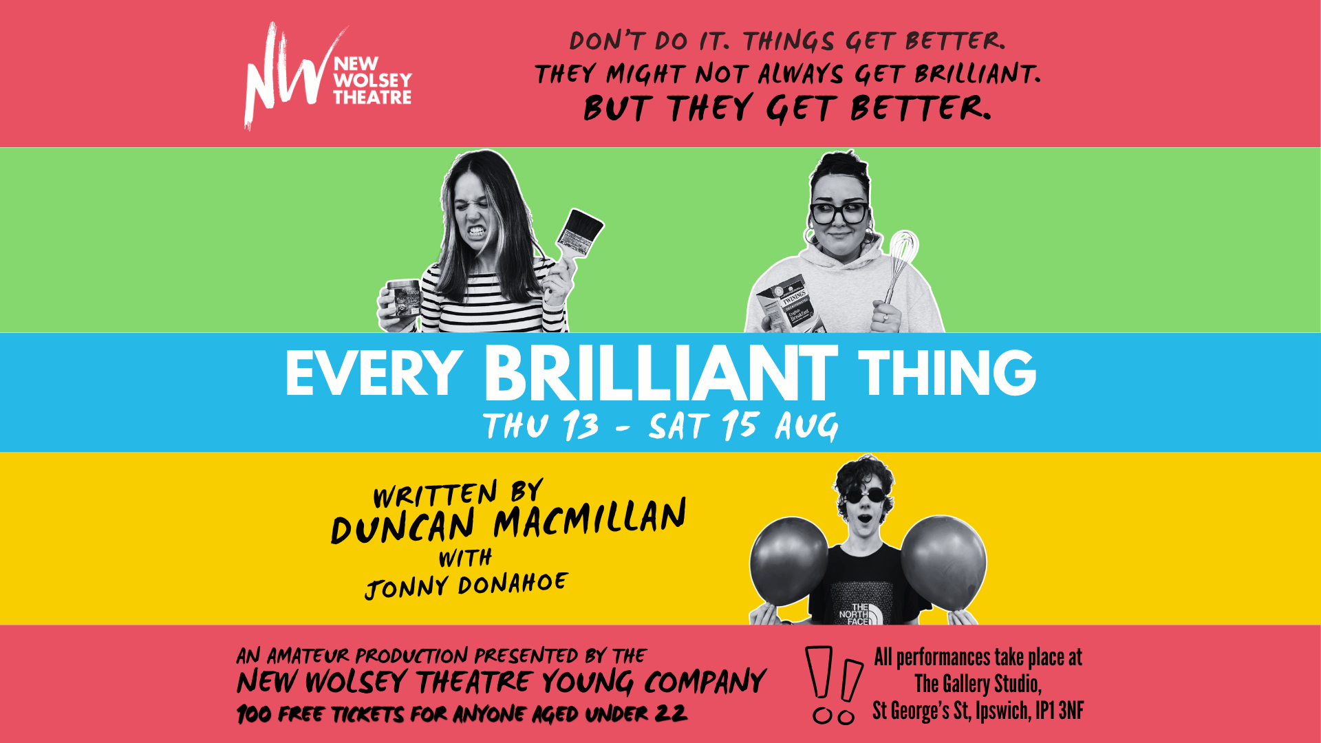 NWYTC Every Brilliant Thing Suffolk Theatre 2026