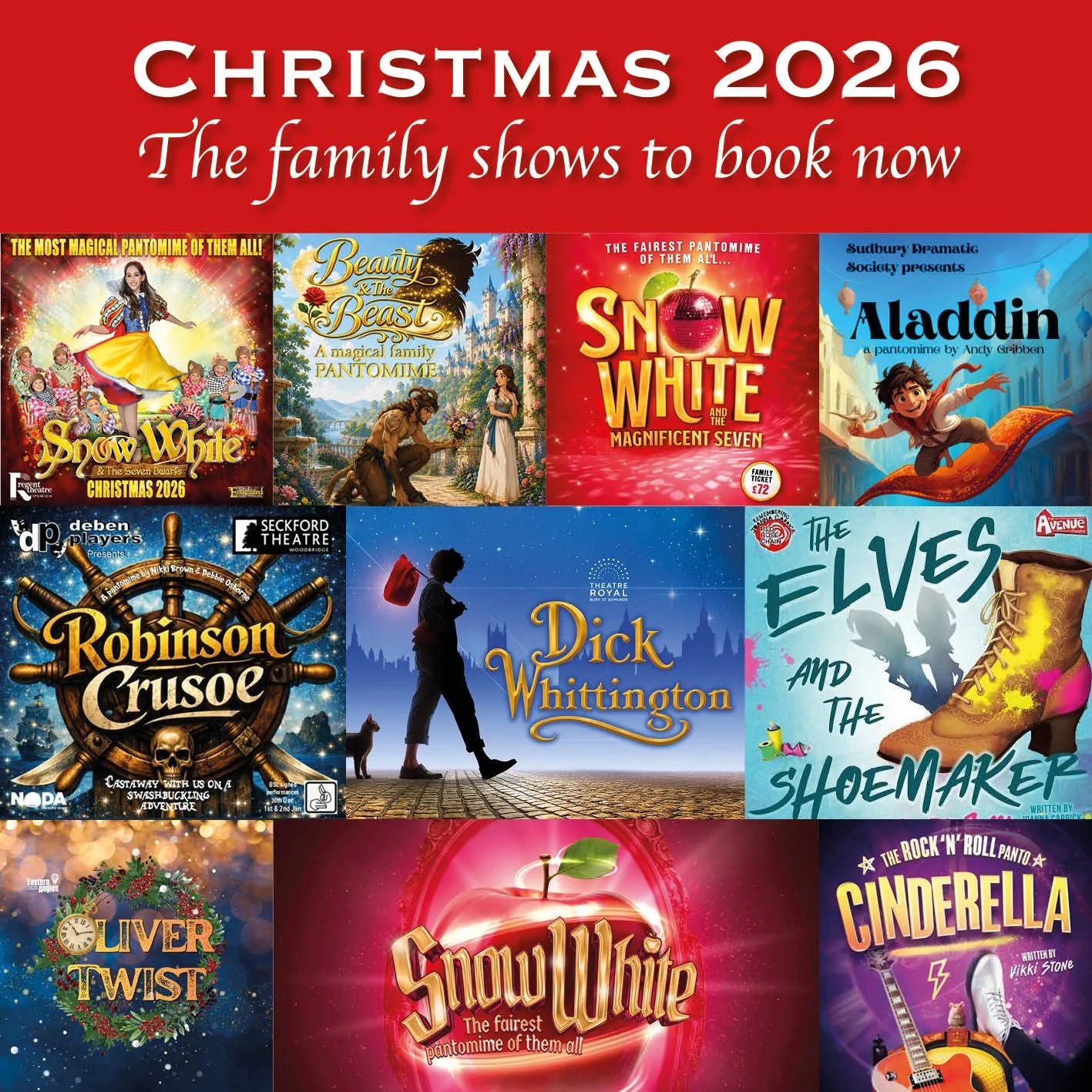 Christmas pantos suffolk 2026