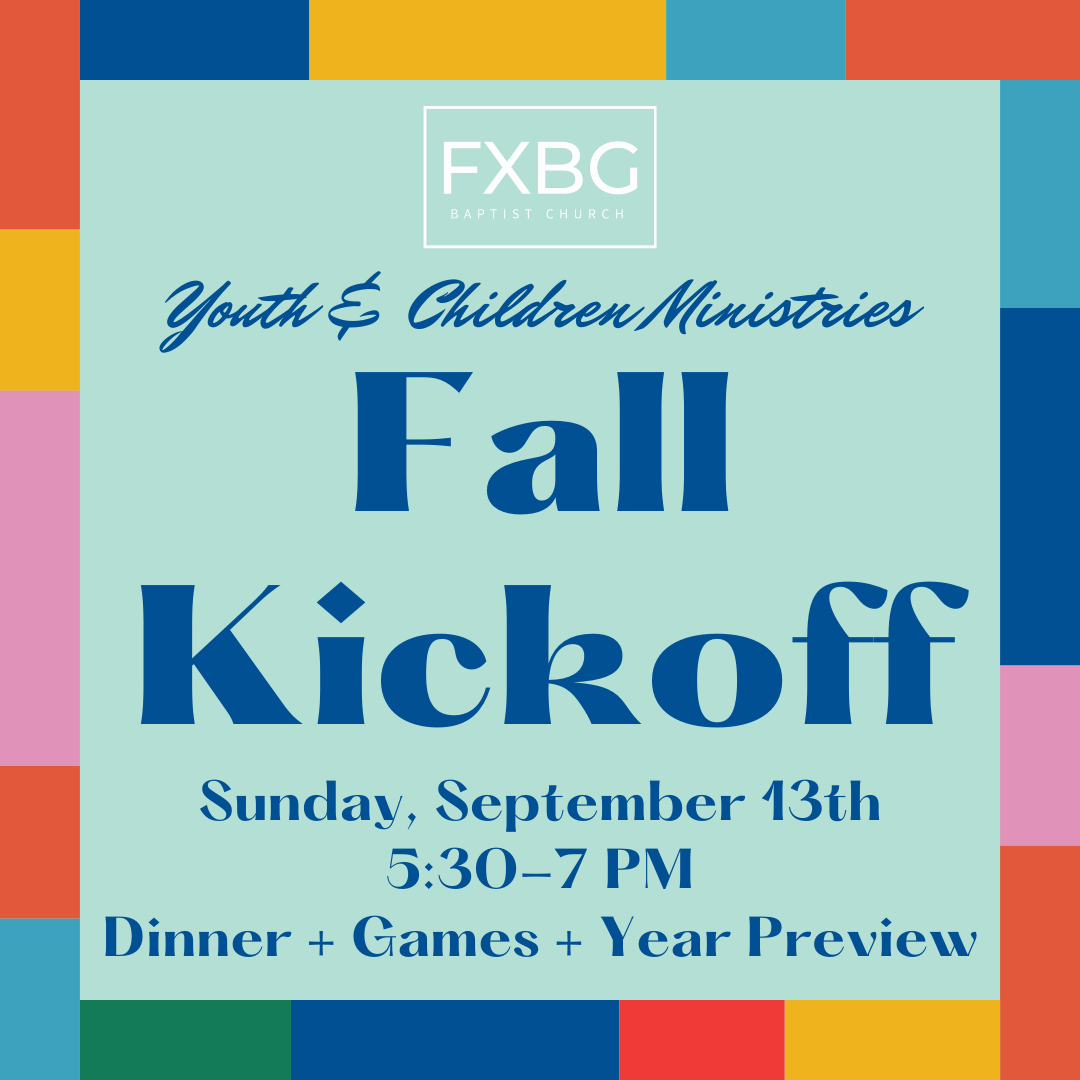 Youth &amp; Children Ministries Fall Kickoff