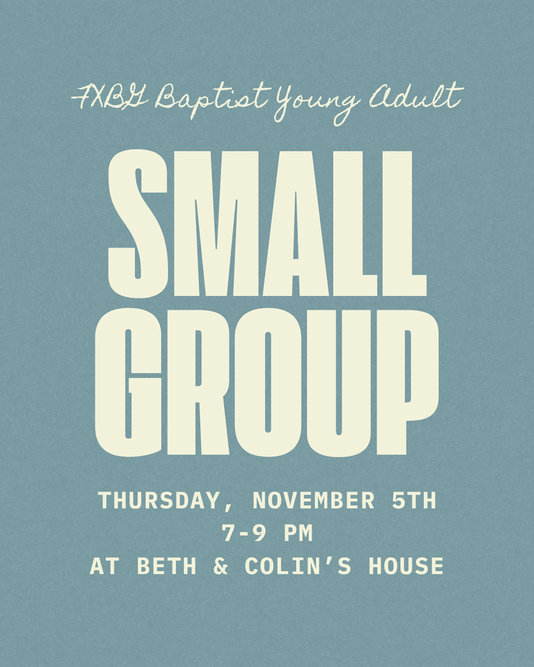 Young Adult Small Group