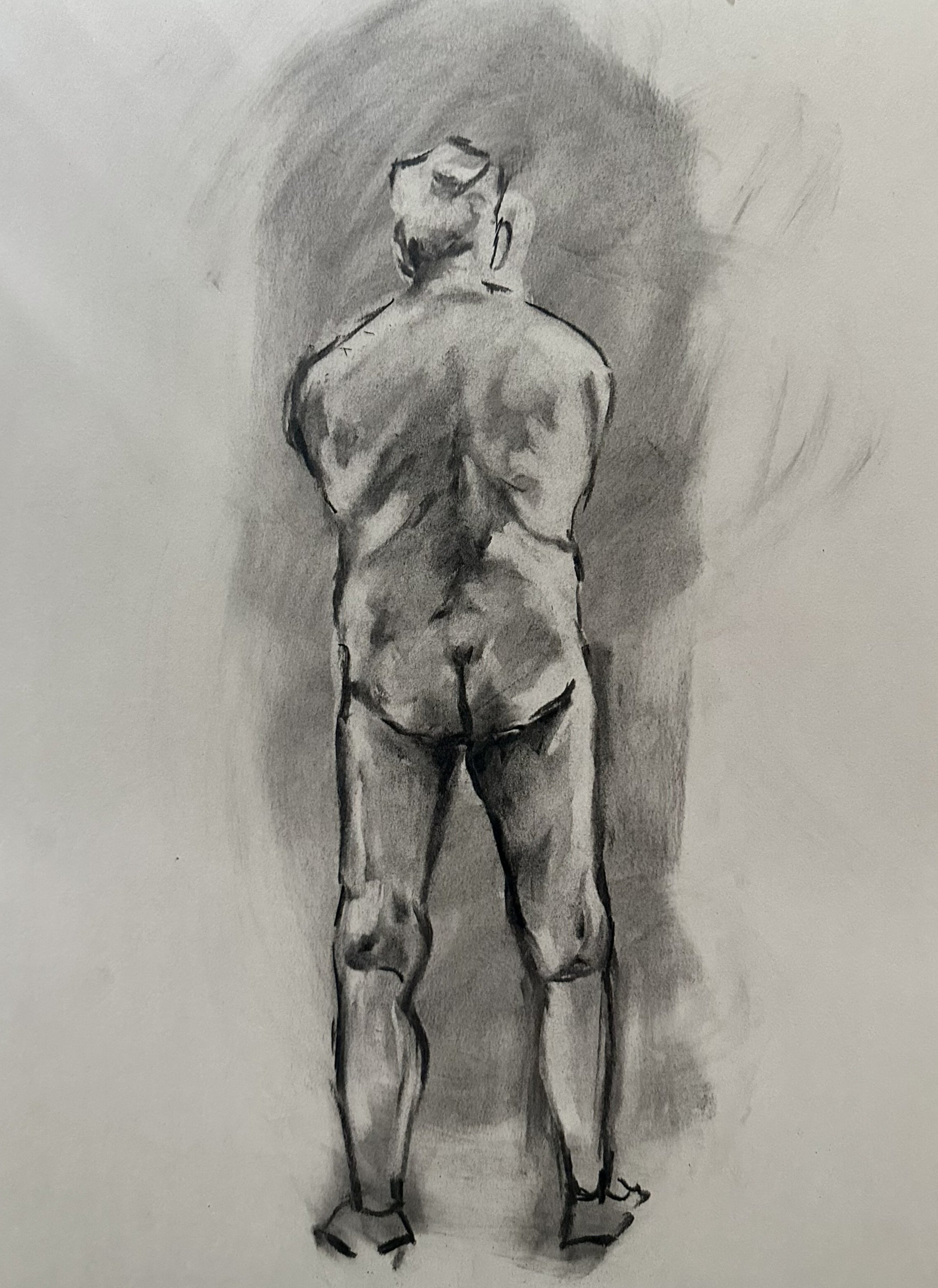 Life Drawing Study 2023, Charcoal on Newsprint