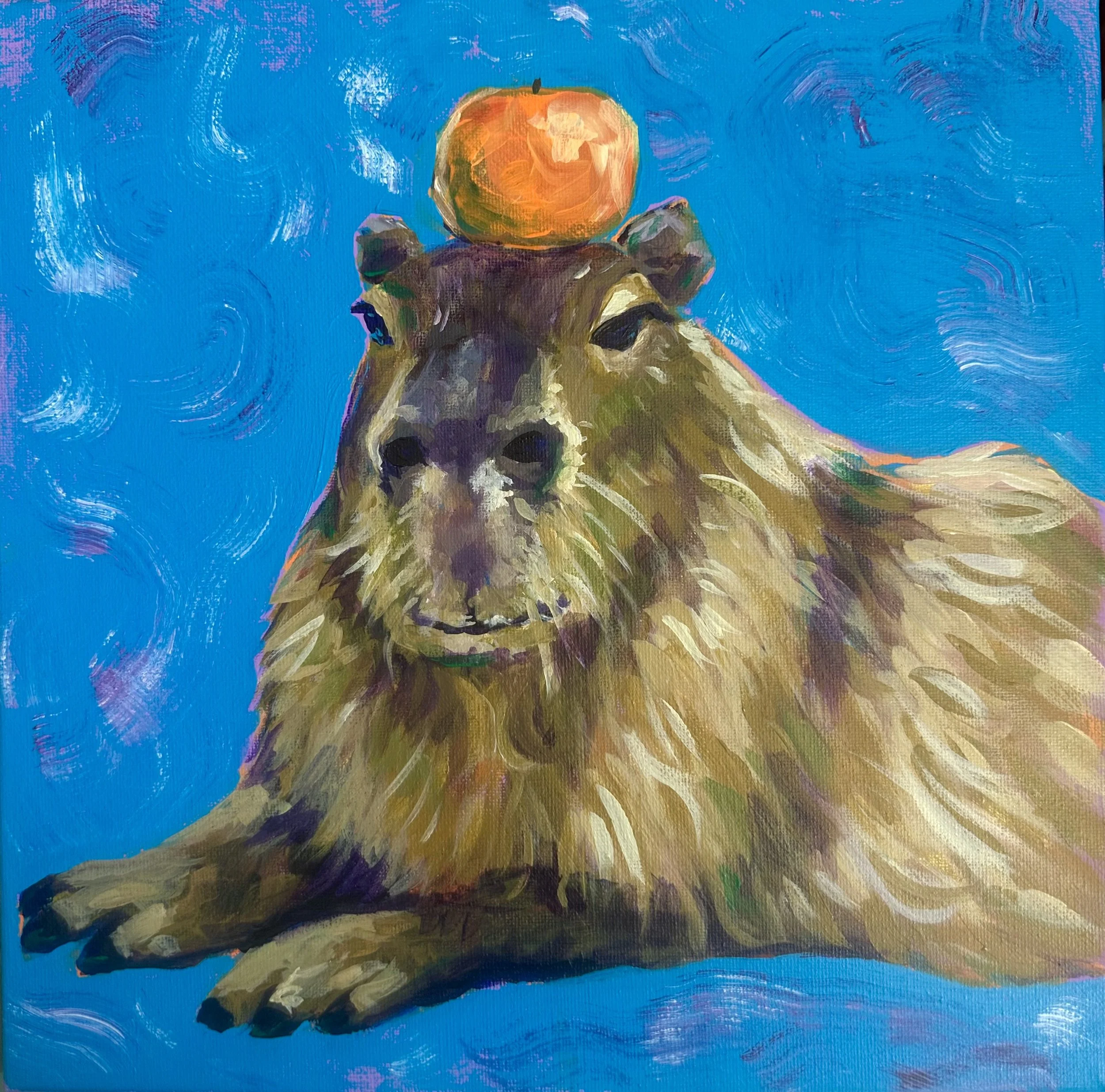 “Tangerine”, 2026, 12inx12in, Acrylic on Canvas 