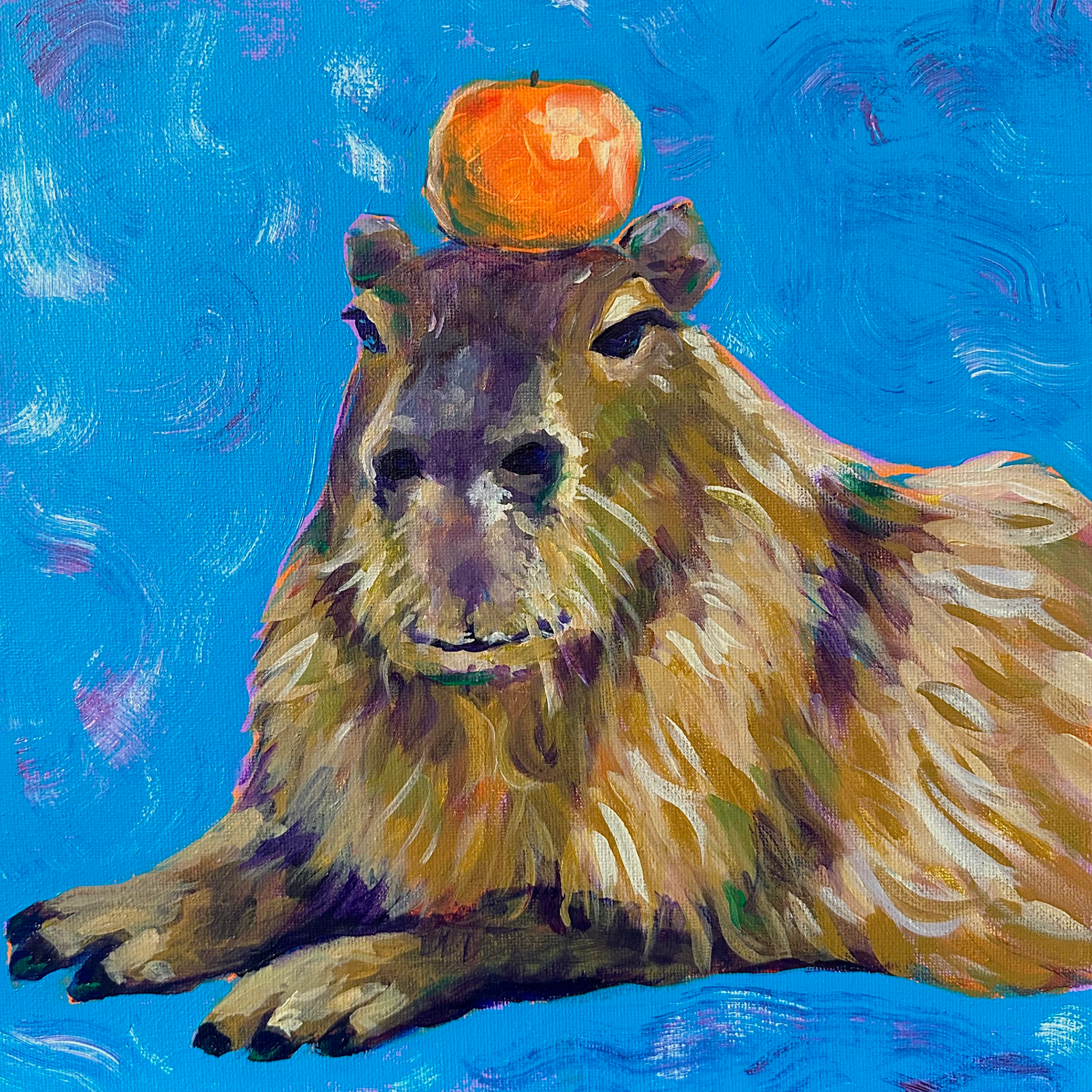 "Tangerine" 12x12in Acrylic on Canvas
$250