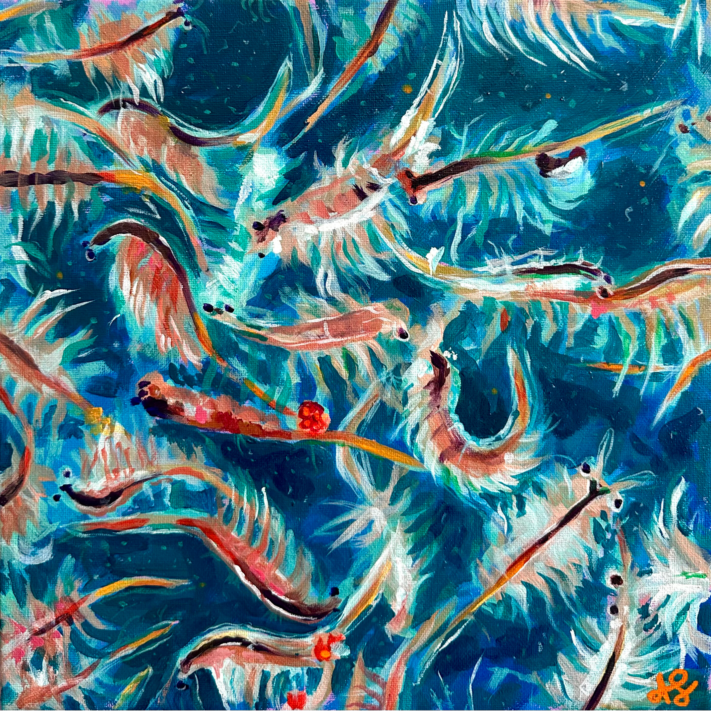 "Sea Monkeys" 12x12in Acrylic on Canvas

$250
