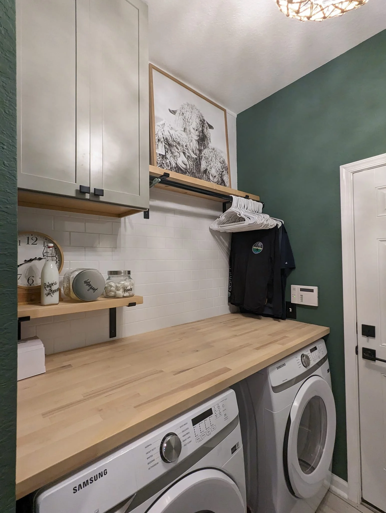 Laundry Room Cabinets Washer Dryer Hanging Rack