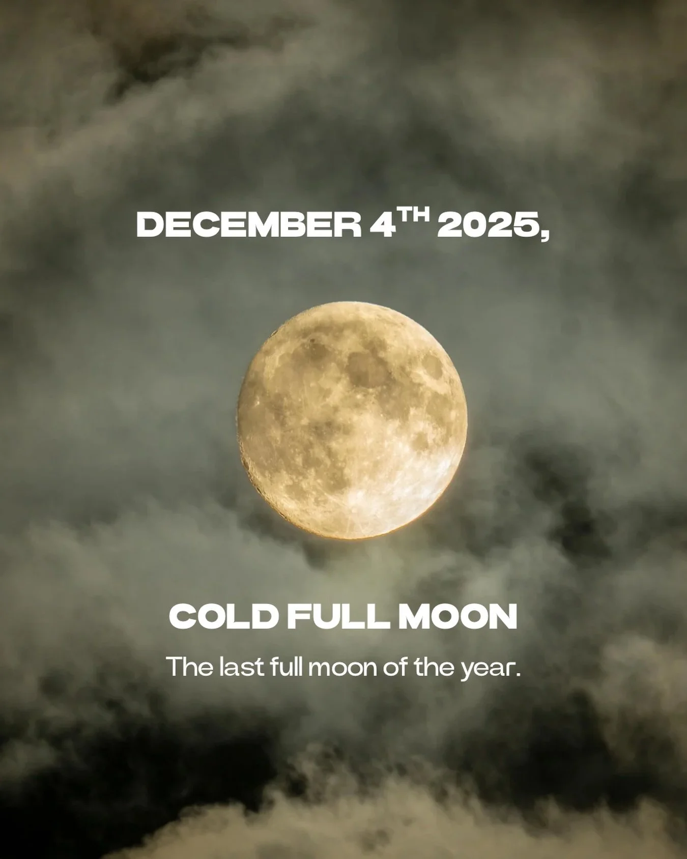 Full Moon in Gemini ♊️ December 4, 2025 

The final Full Moon of the year is here, and she&rsquo;s a big one - literally. 

Tonight&rsquo;s Cold Moon is the last in a powerful run of supermoons, shining about 30% brighter and inviting us into a momen