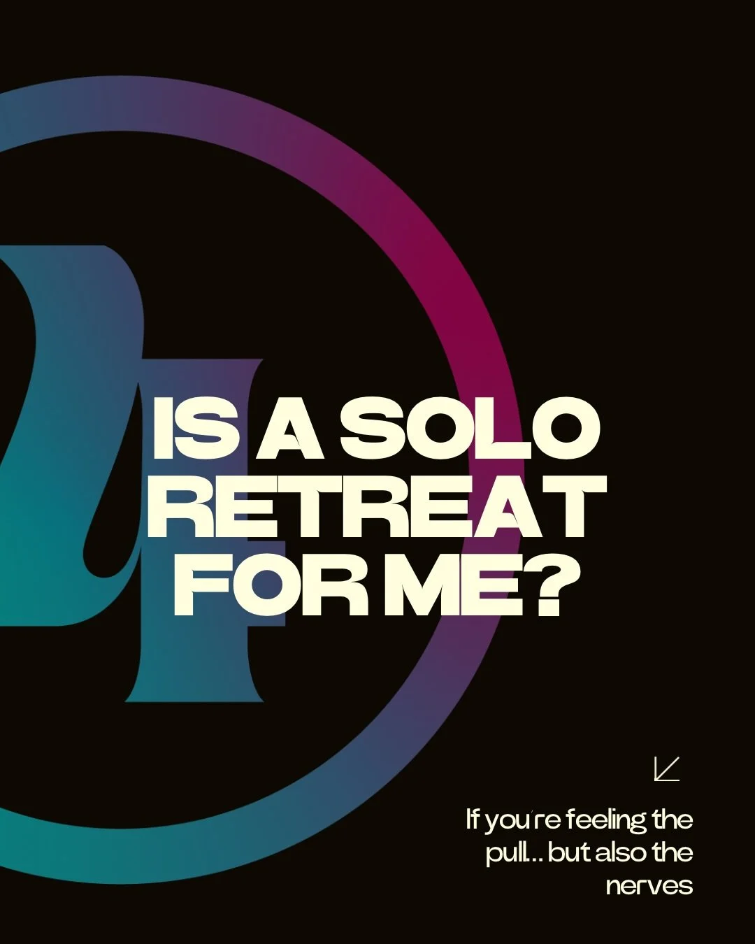 Is solo retreat really for me? 

If the idea excites you and scares you a little&hellip; you&rsquo;re not alone.

Most of our guests arrive solo, nervous, and unsure - and leave feeling lighter, calmer, and surprisingly connected.

This retreat isn&r