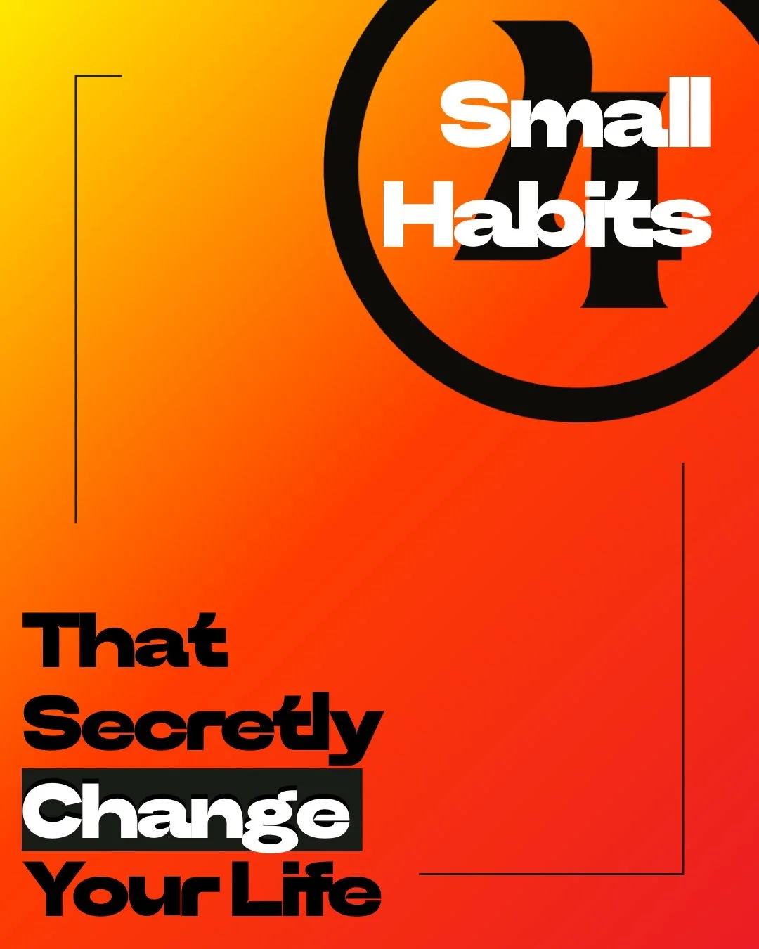 Small habits quietly change your life.

You don&rsquo;t need an extreme reset, the all or nothing week. It&rsquo;s about the small things you repeat when no one&rsquo;s watching.

-Getting sunlight first thing.
-Training even when motivation is low.
