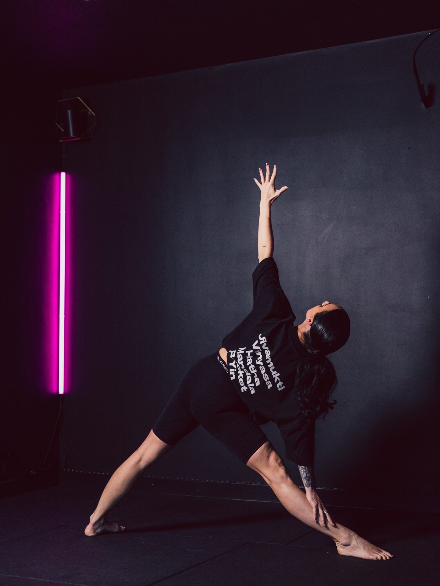 Finding our edges, breathing into the space between.

In Trikonasana (Triangle Pose), we lengthen the body, open the chest, and feel the grounding of the feet beneath us. 

Every inhale lifts, every exhale roots - a gentle reminder that balance isn&r