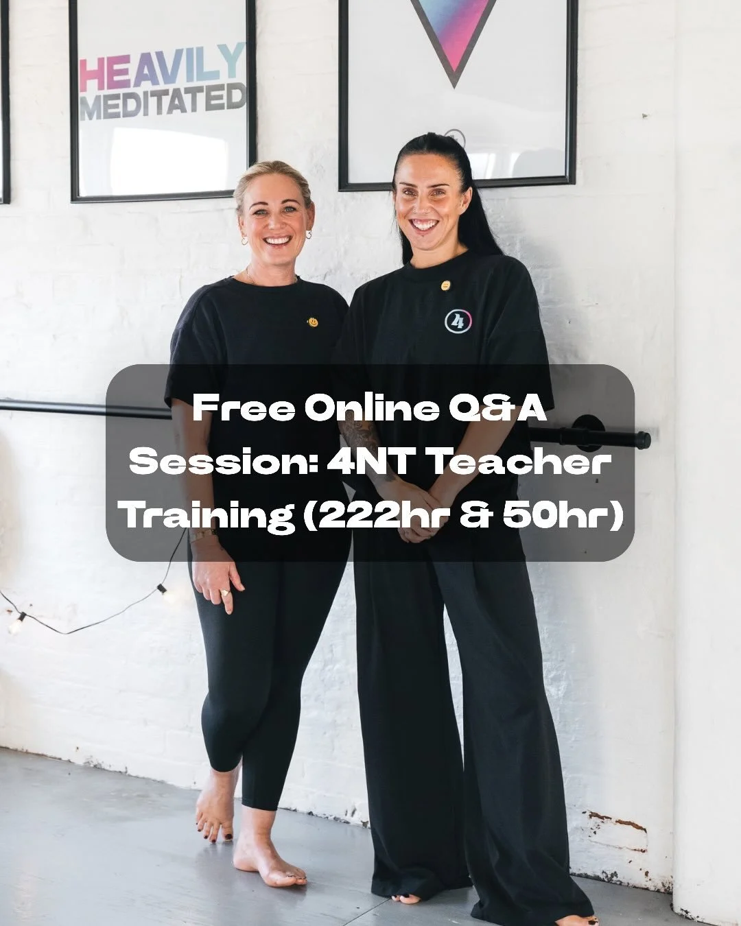 Curious about where your practice could take you

We have launched two trainings - our 222hr Teacher Training (only one space left) and 50hr Groundwork Training.

Join Stacey &amp; Charlotte for a free online session where we&rsquo;ll walk you throug